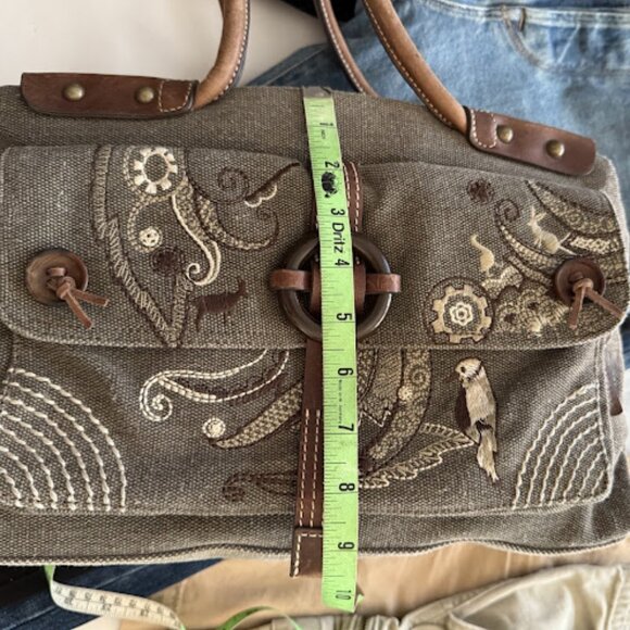 Oilily Embroidered Bird Tote Canvas and leather - Picture 16 of 17